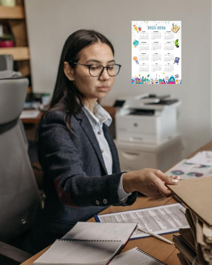 2025-2026 Academic Year One Page Colorful Calendar