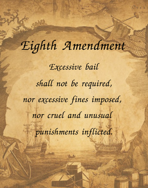 Eighth Amendment - Cruel & Unusual Punishment Vintage Poster