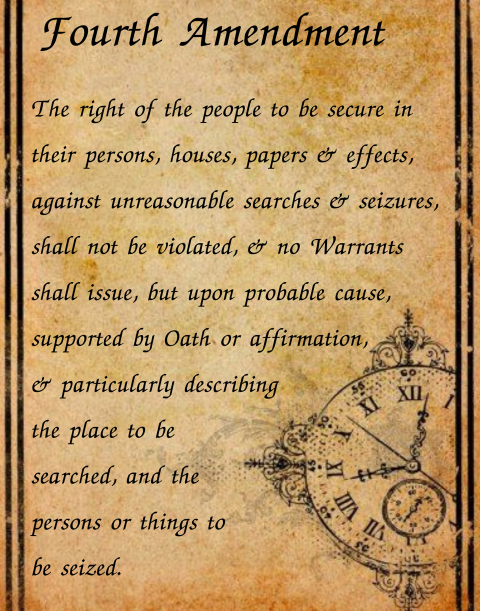 Fourth Amendment - Search & Seizure Vintage Poster