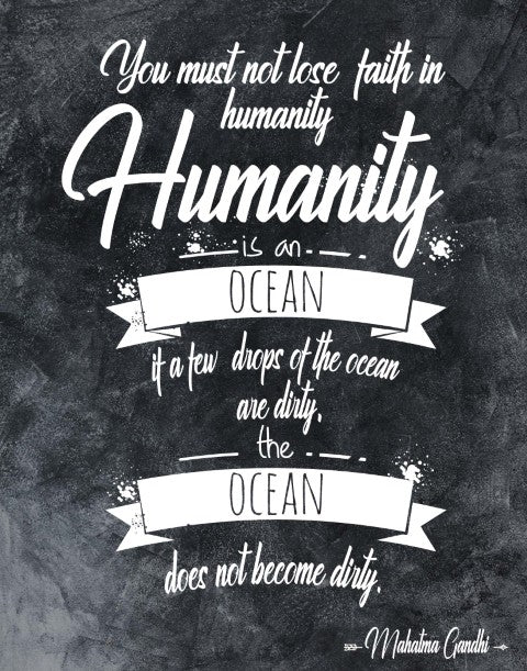 Mahatma Gandhi Motivational Poster with Inspirational Quote