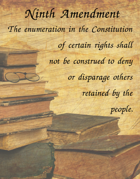 Ninth Amendment - Rights Retained by People Vintage Poster