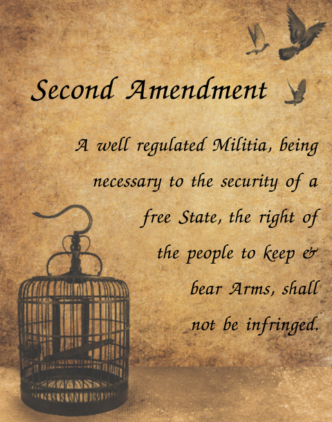 Second Amendment - Right to Bear Arms Vintage Poster