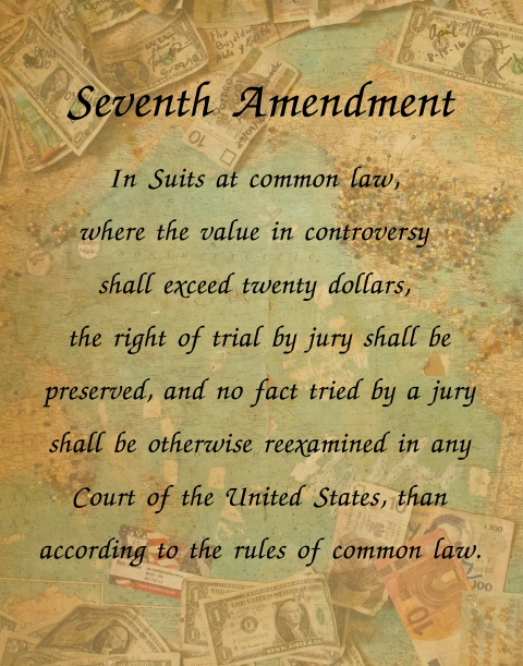Seventh Amendment - Jury Trial Vintage Poster