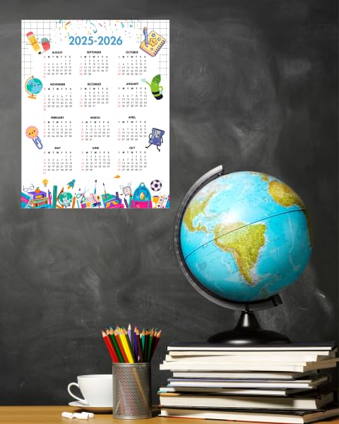 2025-2026 Academic Year One Page Colorful Calendar