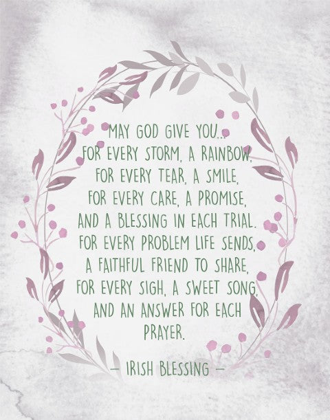 Irish Rainbow Blessing Wall Art