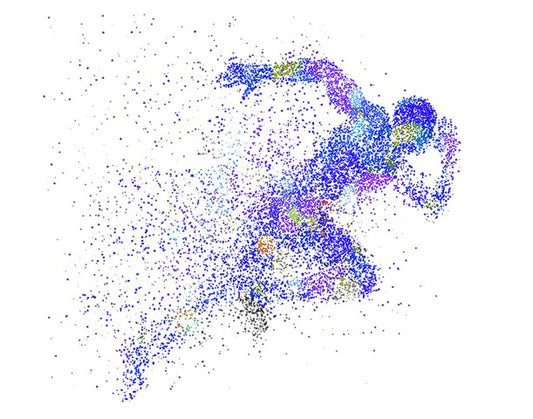 Running Man Purple Watercolor Wall Art