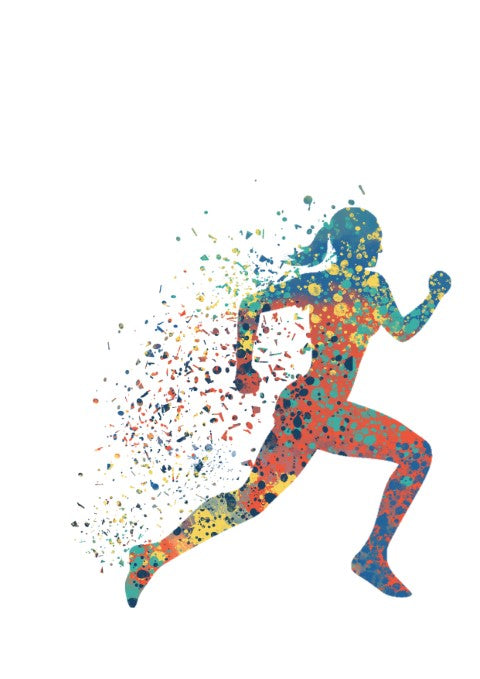 Female Multi-Color Running Poster