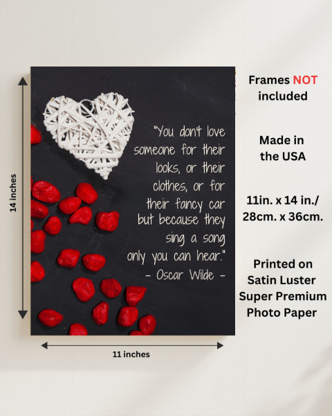 Oscar Wild Quote "You Don't Love Someone ... " Wall Art Print