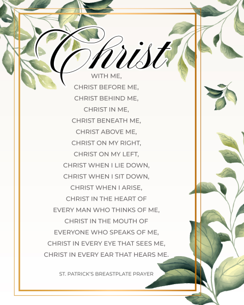 St Patrick's Breastplate Prayer Wall Art