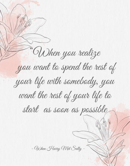 When Harry Met Sally Quote - Unframed Wall Art